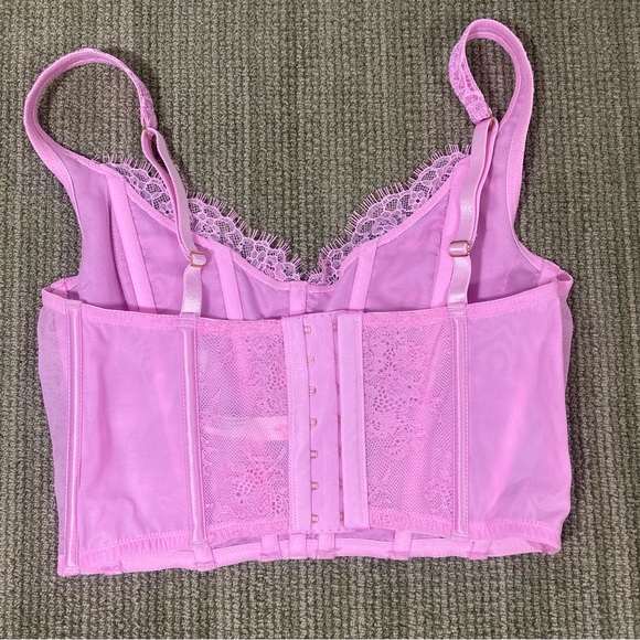 Victoria Secret Pink Lace-Up Corset Size S - Picture 3 of 8